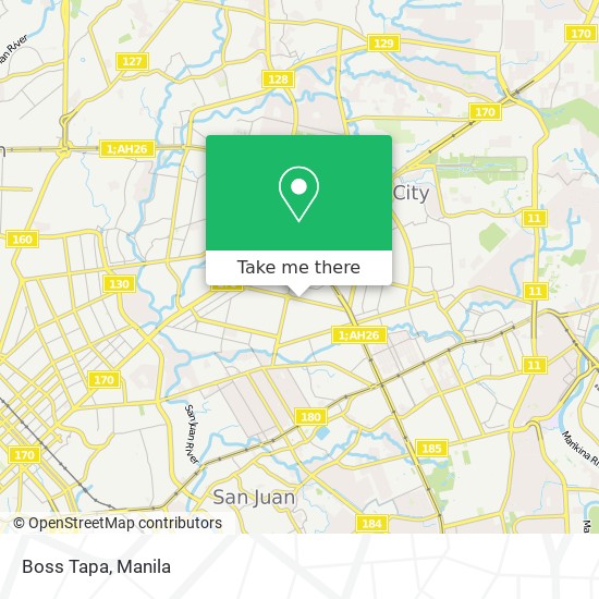 Boss Tapa, South Ave South Triangle, Quezon City map