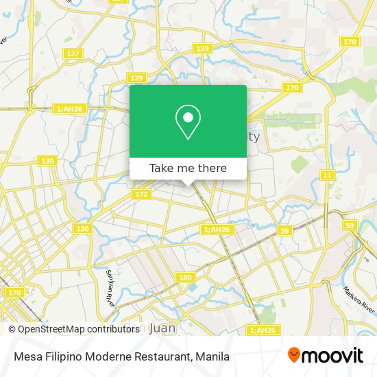 Mesa Filipino Moderne Restaurant map