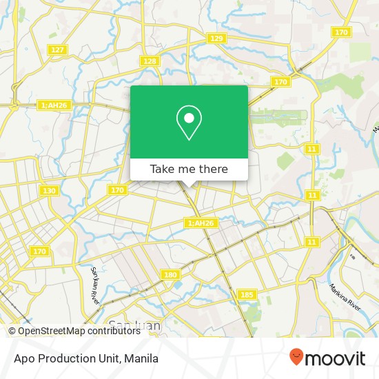 Apo Production Unit, Pinyahan, Quezon City map