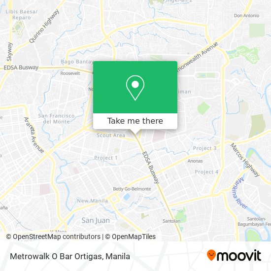 Metrowalk O Bar Ortigas map