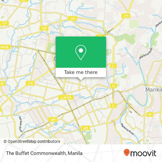 The Buffet Commonwealth, Kalayaan Ave Malaya, Quezon City map