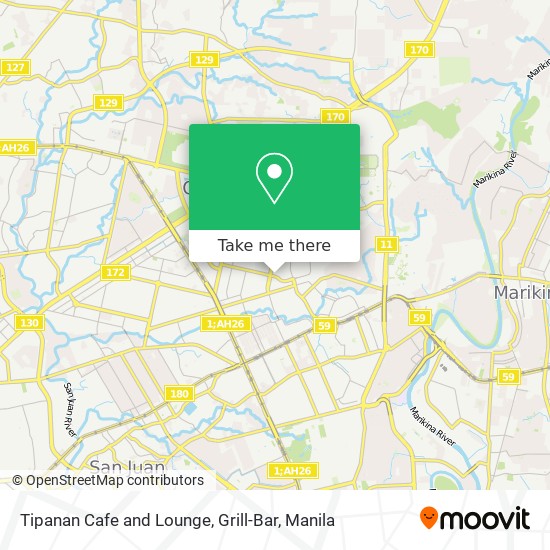 Tipanan Cafe and Lounge, Grill-Bar map