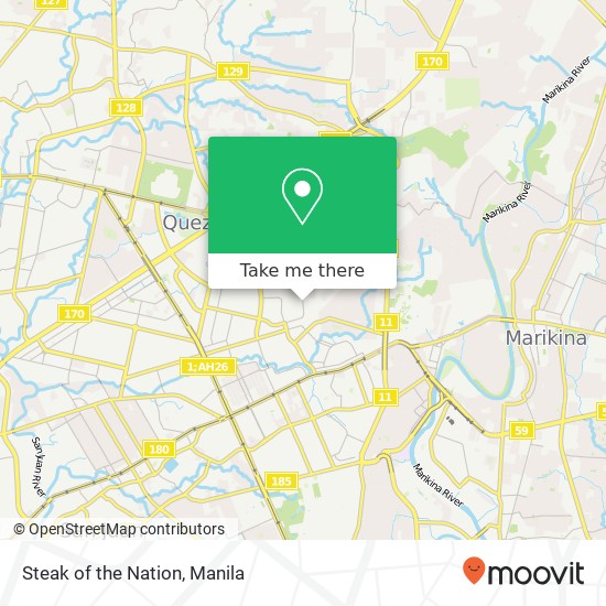 Steak of the Nation, Maginhawa Sikatuna Village, Quezon City map