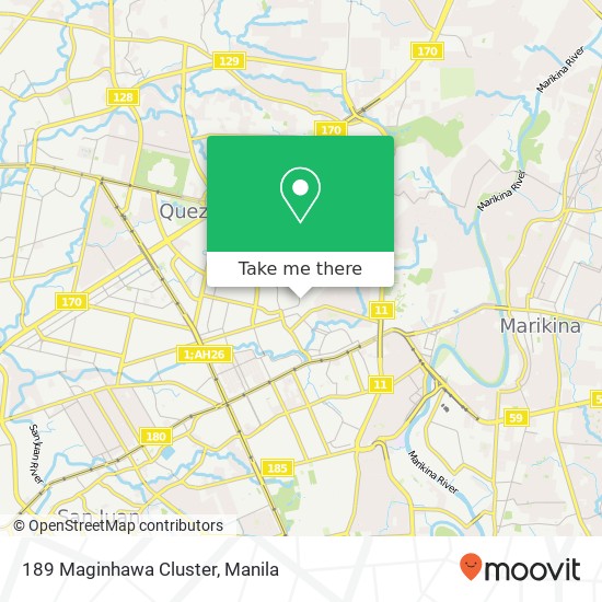 189 Maginhawa Cluster, Makadios Botocan, Quezon City map