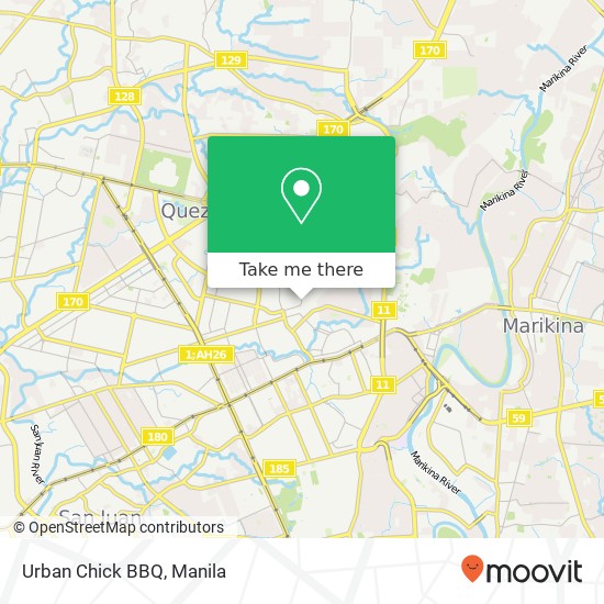 Urban Chick BBQ, Maginhawa Botocan, Quezon City map