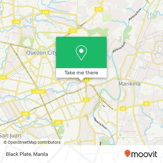 Black Plate, Xavierville Ave Loyola Heights, Quezon City map