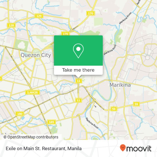 Exile on Main St. Restaurant, Katipunan Ave Loyola Heights, Quezon City map