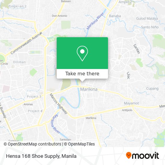 Hensa 168 Shoe Supply map