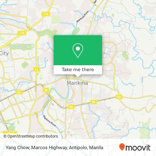 Yang Chow, Marcos Highway, Antipolo map