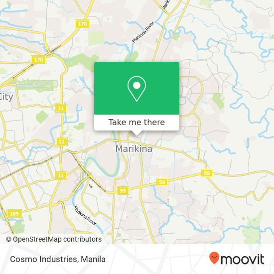 Cosmo Industries, Guerilla St Santo Niño, Marikina map