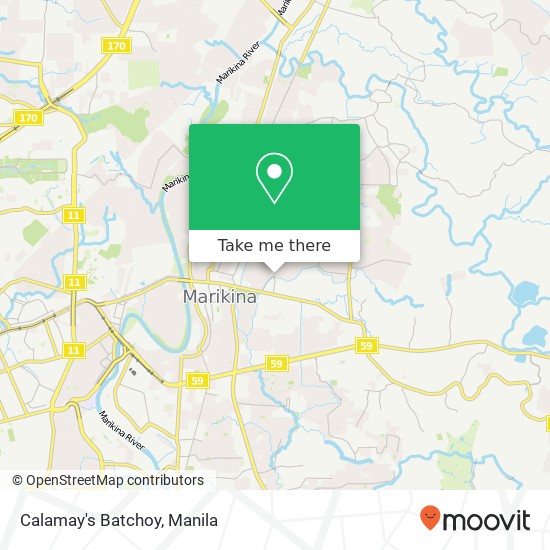 Calamay's Batchoy, Katipunan St Santo Niño, Marikina map