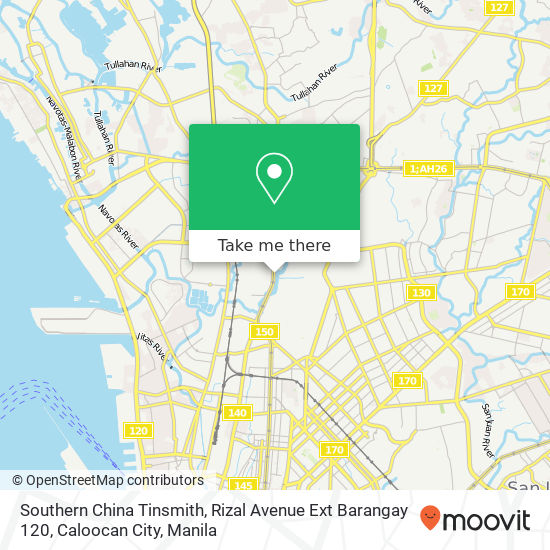 Southern China Tinsmith, Rizal Avenue Ext Barangay 120, Caloocan City map