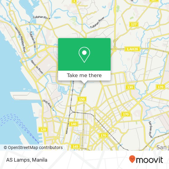 AS Lamps, Rizal Avenue Ext Barangay 120, Caloocan City map