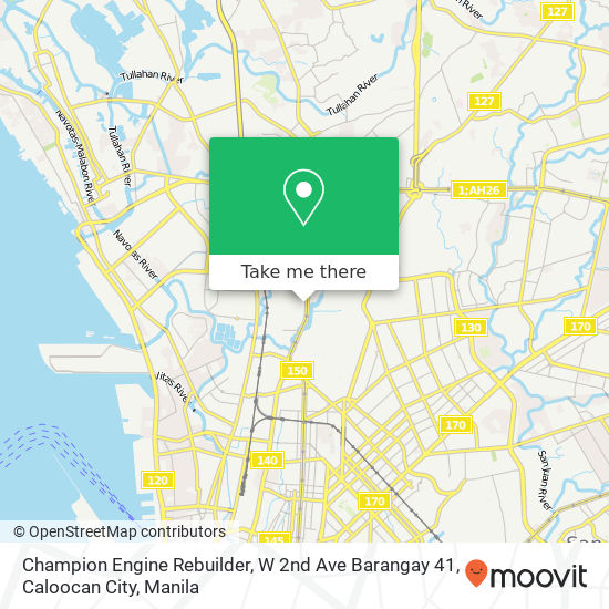 Champion Engine Rebuilder, W 2nd Ave Barangay 41, Caloocan City map