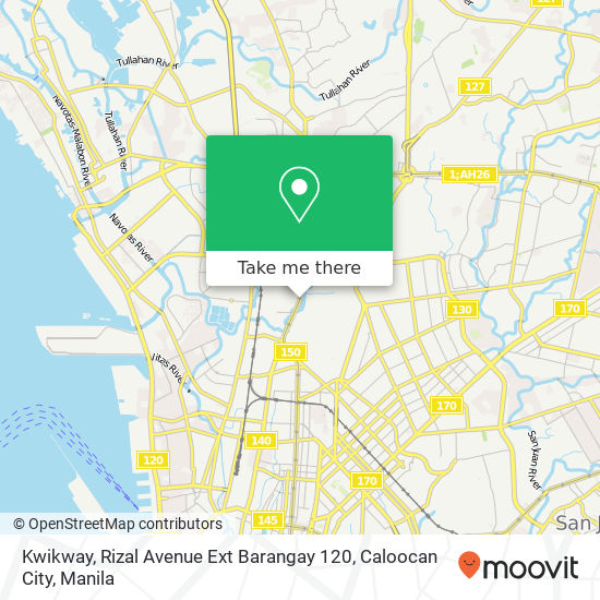 Kwikway, Rizal Avenue Ext Barangay 120, Caloocan City map