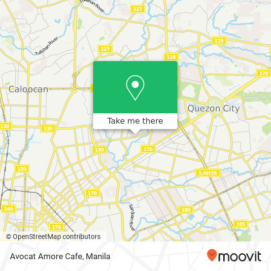 Avocat Amore Cafe, Aragon Paltok, Quezon City map
