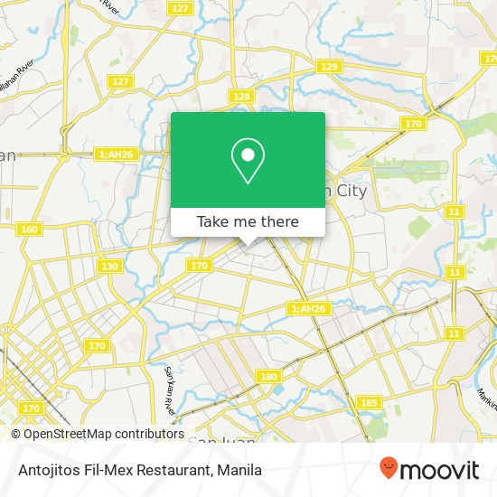 Antojitos Fil-Mex Restaurant, Mo. Ignacia Ave South Triangle, Quezon City map