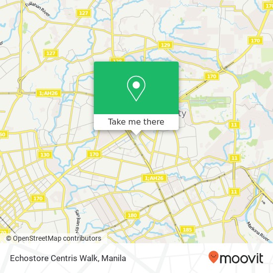 Echostore Centris Walk, Pinyahan, Quezon City map