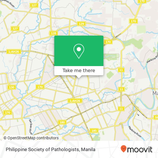 Philippine Society of Pathologists, Malakas Central, Quezon City map