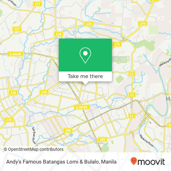 Andy's Famous Batangas Lomi & Bulalo, Malakas Central, Quezon City map