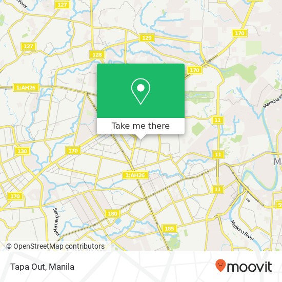 Tapa Out, Malakas Pinyahan, Quezon City map