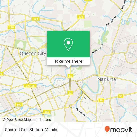 Charred Grill Station, F de la Rosa St Loyola Heights, Quezon City map