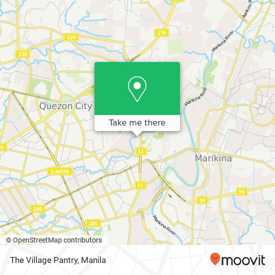 The Village Pantry, Esteban Abada Loyola Heights, Quezon City map