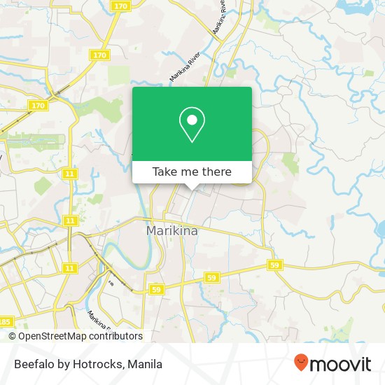 Beefalo by Hotrocks, Mayor Gil Fernando Ave Santo Niño, Marikina map