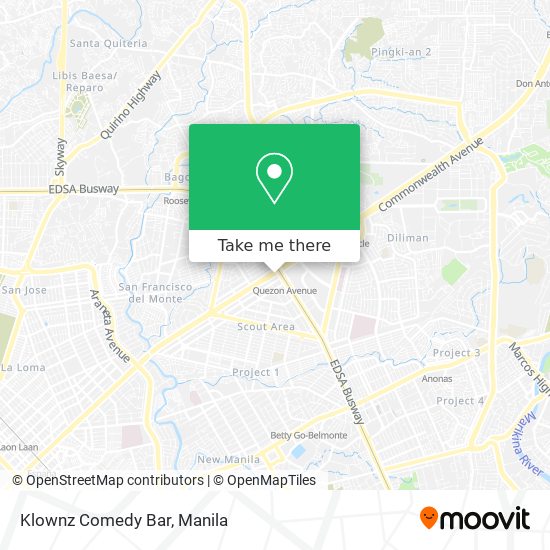 Klownz Comedy Bar map