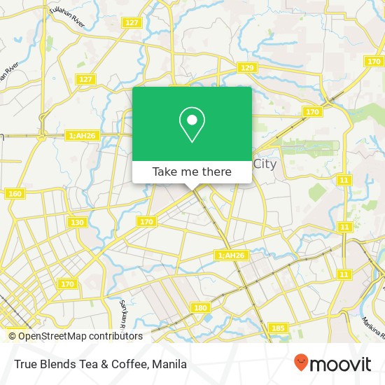 True Blends Tea & Coffee, Quezon Ave West Triangle, Quezon City map