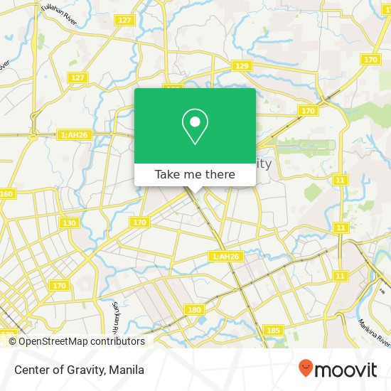 Center of Gravity, Pinyahan, Quezon City map