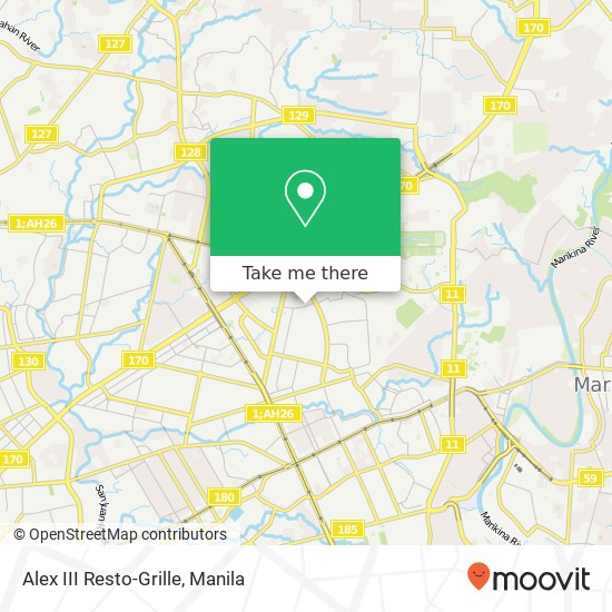 Alex III Resto-Grille, Matalino Central, Quezon City map