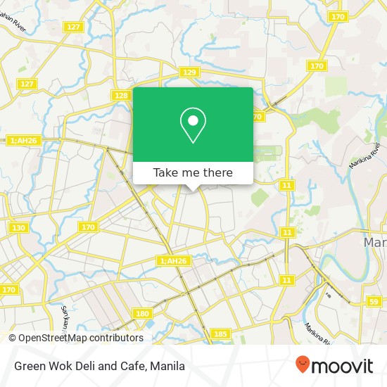 Green Wok Deli and Cafe, 26 Matalino Central, Quezon City map