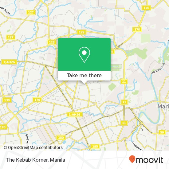 The Kebab Korner, Matalino Central, Quezon City map