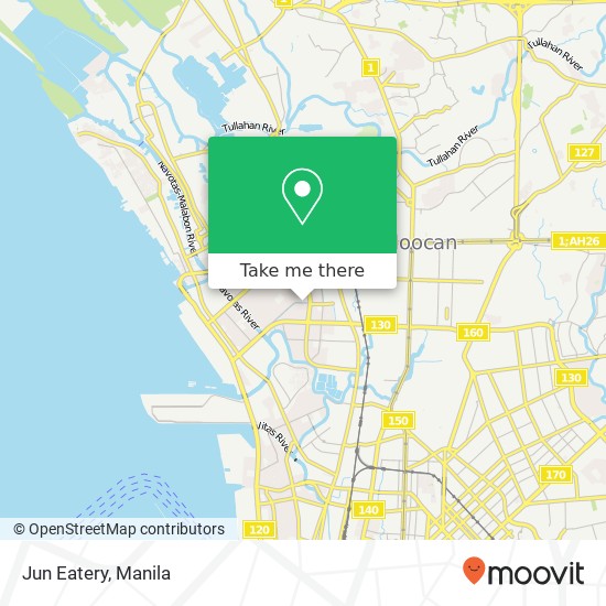 Jun Eatery, Tanigue Barangay 20, Caloocan City map