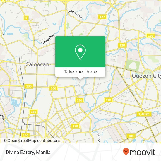 Divina Eatery, Kaingin Rd Apolonio Samson, Quezon City map