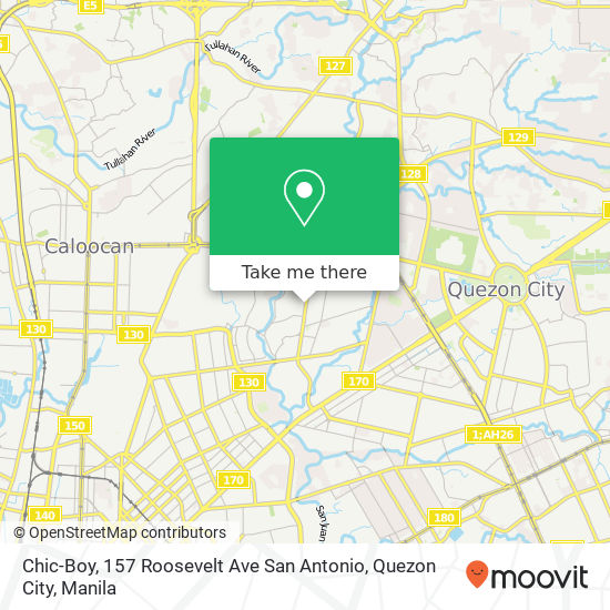 Chic-Boy, 157 Roosevelt Ave San Antonio, Quezon City map