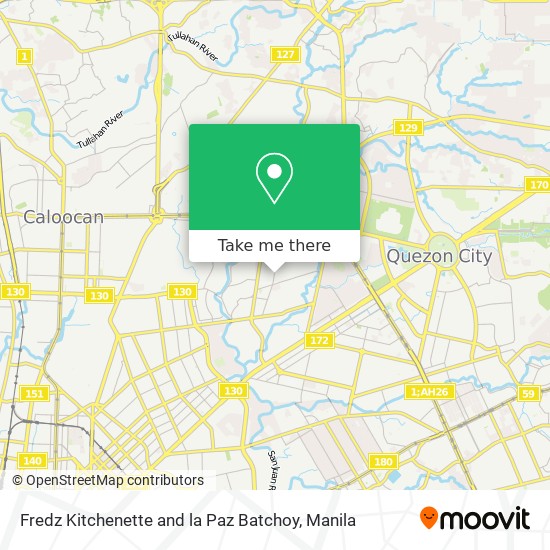 Fredz Kitchenette and la Paz Batchoy map