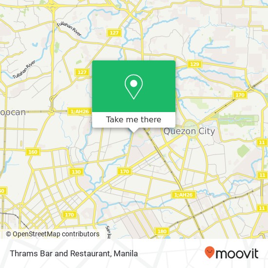 Thrams Bar and Restaurant, West Ave Phil-am, Quezon City map