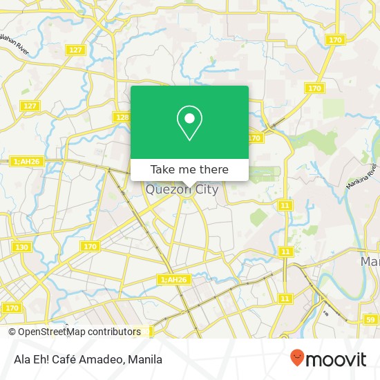 Ala Eh! Café Amadeo, Pinyahan, Quezon City map