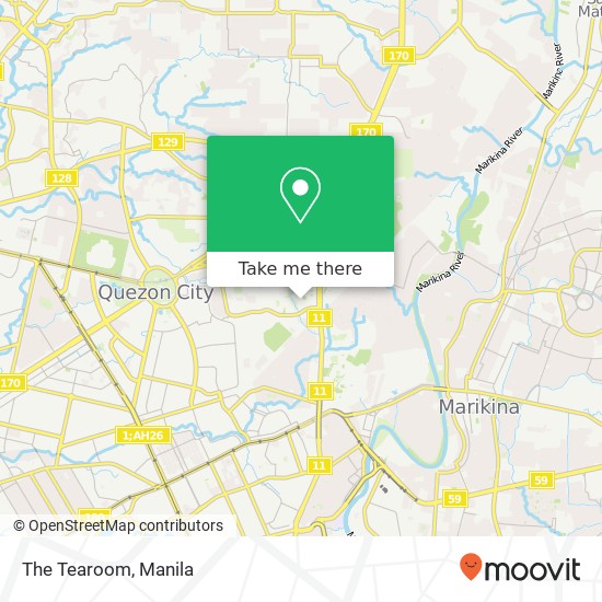 The Tearoom, U.P. Campus, Quezon City map