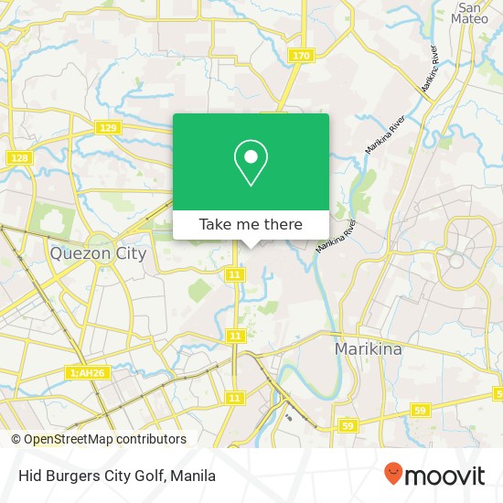 Hid Burgers City Golf, Plaza Ext Pansol, Quezon City map