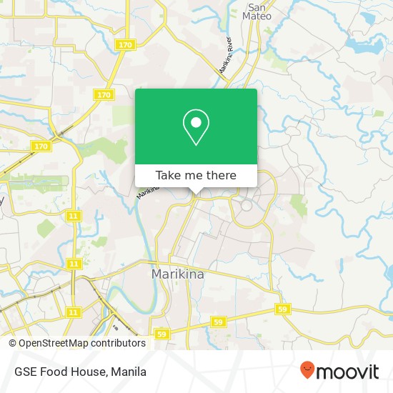 GSE Food House, C. Bautista St Concepcion Uno, Marikina map