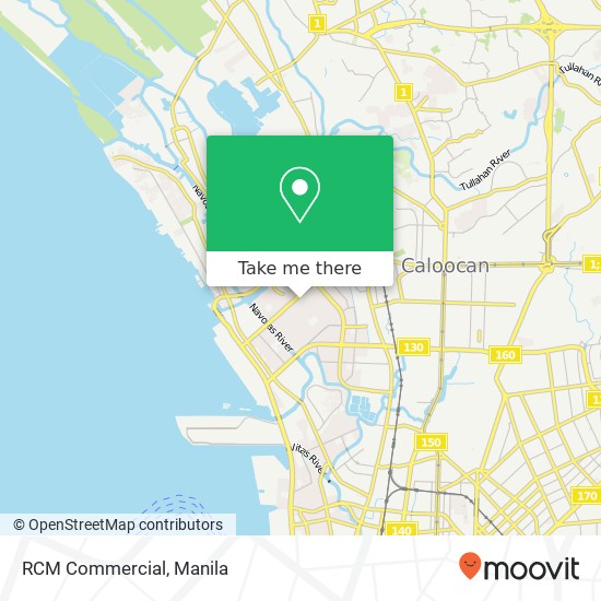 RCM Commercial, Pampano St Longos, Malabon map