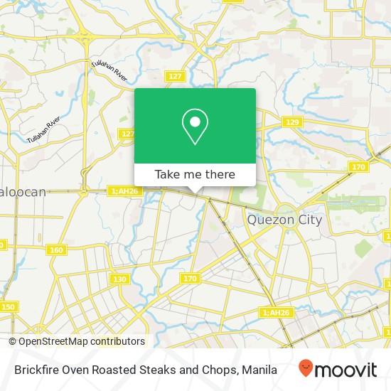 Brickfire Oven Roasted Steaks and Chops, EDSA Santo Cristo, Quezon City map