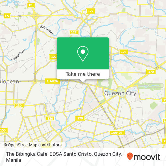 The Bibingka Cafe, EDSA Santo Cristo, Quezon City map