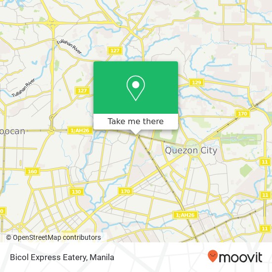 Bicol Express Eatery, West Ave Bungad, Quezon City map