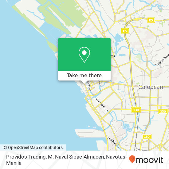 Providos Trading, M. Naval Sipac-Almacen, Navotas map