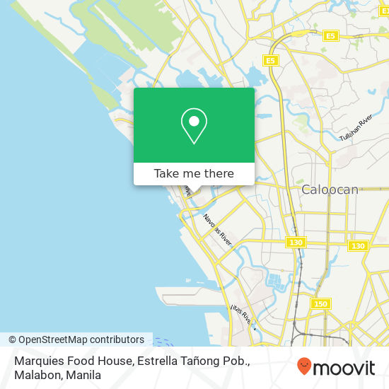 Marquies Food House, Estrella Tañong Pob., Malabon map