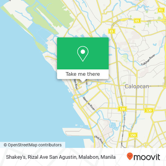 Shakey's, Rizal Ave San Agustin, Malabon map